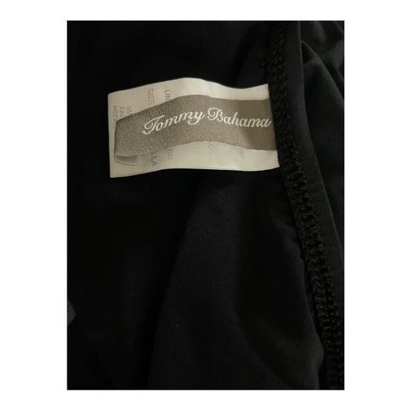 Tommy Bahama womens one piece swimsuit plunge V-neck belt buckle size 8 black - Picture 13 of 15